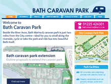 Tablet Screenshot of bathcaravanpark.com